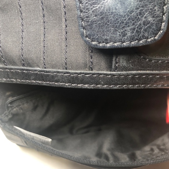 Fossil Wallet Clutch Black Long Live Vintage 1954 Emory Black Lamb Hide Bifold - Picture 8 of 15